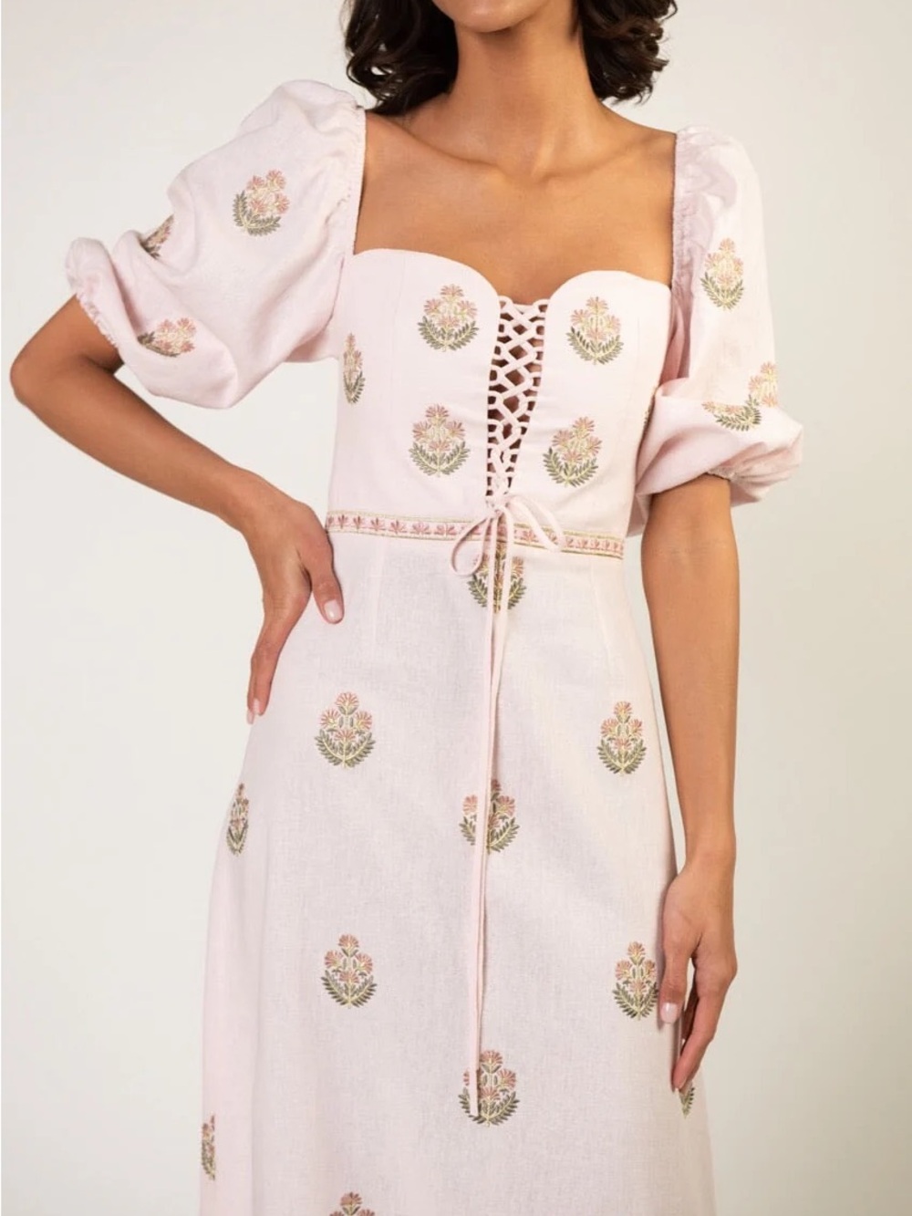 ROSEWATER HOUSE MITRA MAXI DRESS in PINK & PINK - Picture 5 of 12